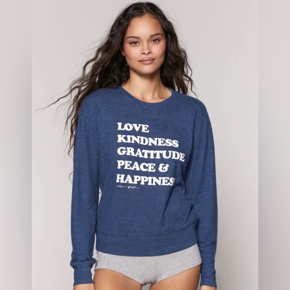 Spiritual Gangster Blue Savasana Sweatshirt, Size MEDIUM